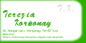 terezia korponay business card